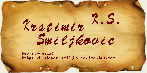 Krstimir Smiljković vizit kartica